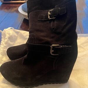 Prada wedge boots